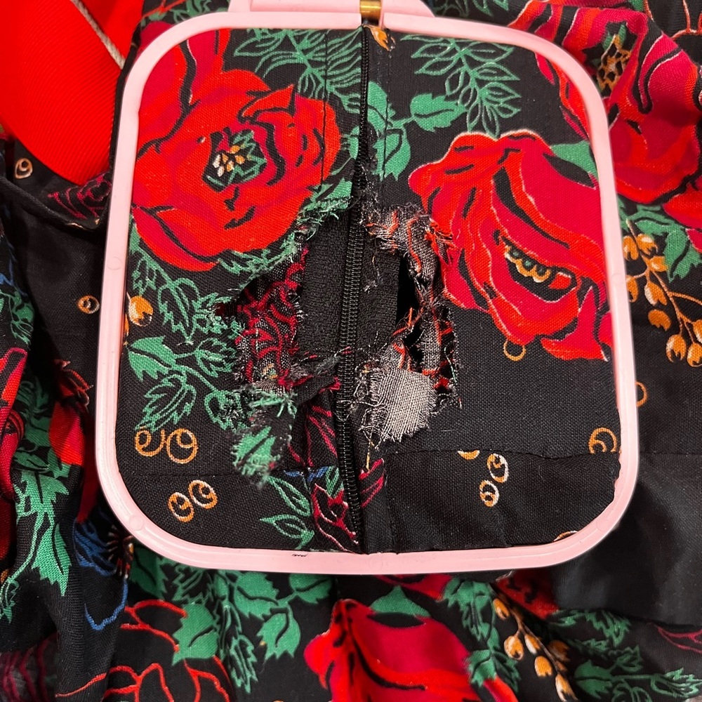 Victor Costa garden floral sun true 80’s reworked vintage prairie style dress-8 - Picture 10 of 13